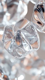 Crystalline macro cluster in soft pastel studio lighting.