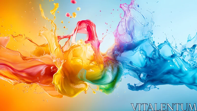 Contrasting liquid color plumes intersect across a split field