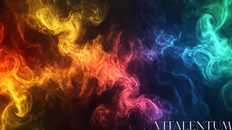 Prismatic nebula currents swirling through chromatic night.