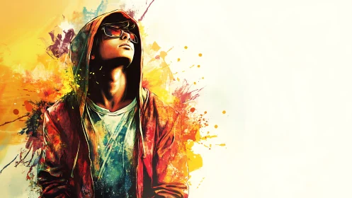 Color-splashed daydreamer soaking in sunlit rhythms.