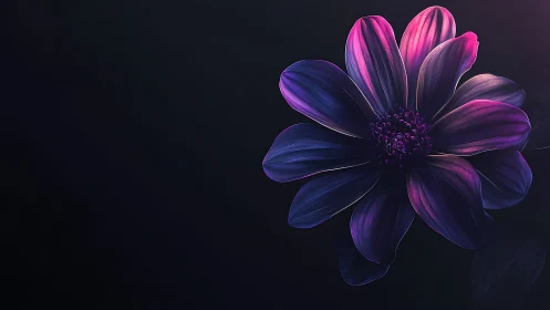 Neon Bloom: Iridescent Digital Flower Study.