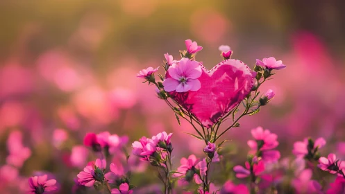 Floral Heartbeat: Pink Carnations in Love's Garden.