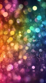 Defocused multicolor bokeh spectrum with fine glitter noise