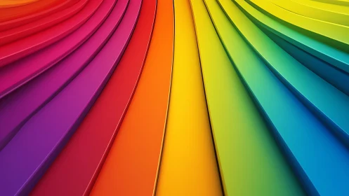 Curved layered spectrum bands in smooth rainbow gradient.