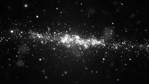 Gentle star river drifting through a quiet midnight sky.