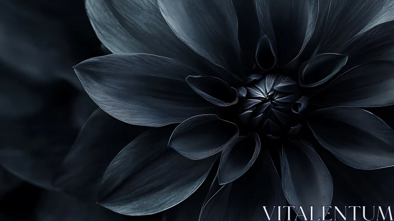 Dark Flower Bloom with Dramatic Lighting.