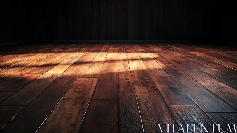 Sunlit wooden floor inviting quiet moments and calm reflection.