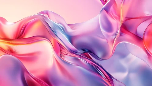 Softly lit translucent folds form fluid gradient surfaces