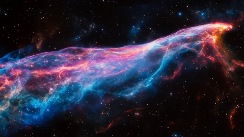 Cosmic river of color drifting quietly through the stars.