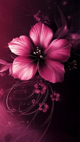 Magenta Dreams: Luminous Petals Dance in Pink.