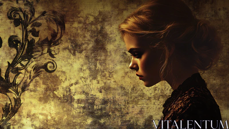 Soft golden profile invites quiet reflection and gentle wonder