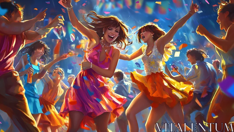 Chromatic kinetic dancefloor ensemble in digital motion study.