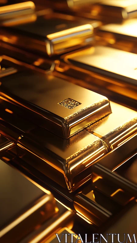 Radiant stacked gold bars in cinematic close-up focus.