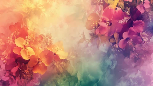 Cascading Flowers in Gradient Light.