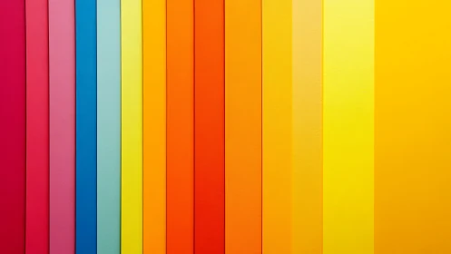 Striped rainbow panels quietly rehearse a sunrise in motion