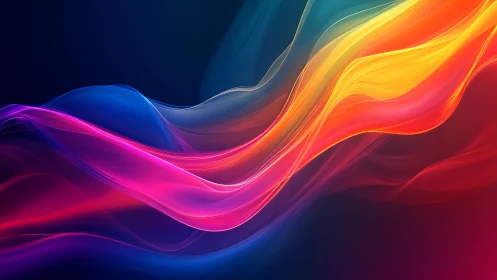 Radiant color waves flow gently across a deep twilight sky