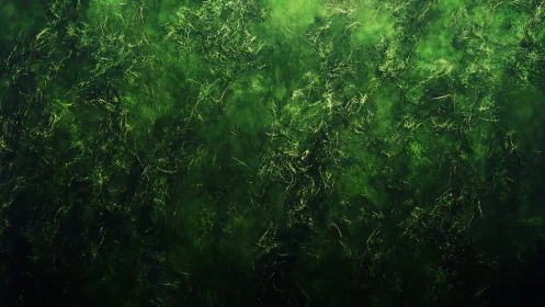 Emerald abstract foliage texture with layered organic depth.