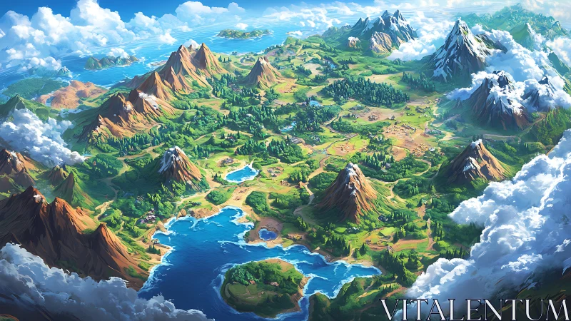 Fantastical Mountain Kingdom in the Clouds.