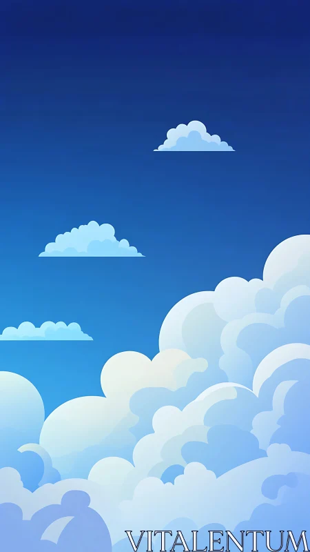 Soft layered clouds float against a deep blue sky.