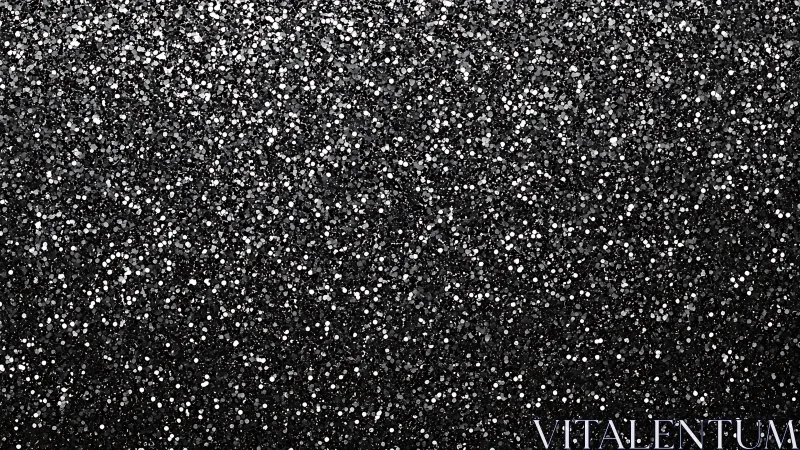 Dense black glitter surface displays uniform granular texture