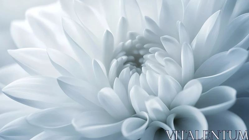 Pristine White Dahlia Bloom Bathed in Soft Light