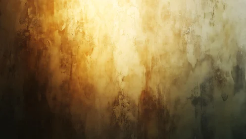 Warm Grunge Textured Wall in Golden Light, Abstract Art Style.