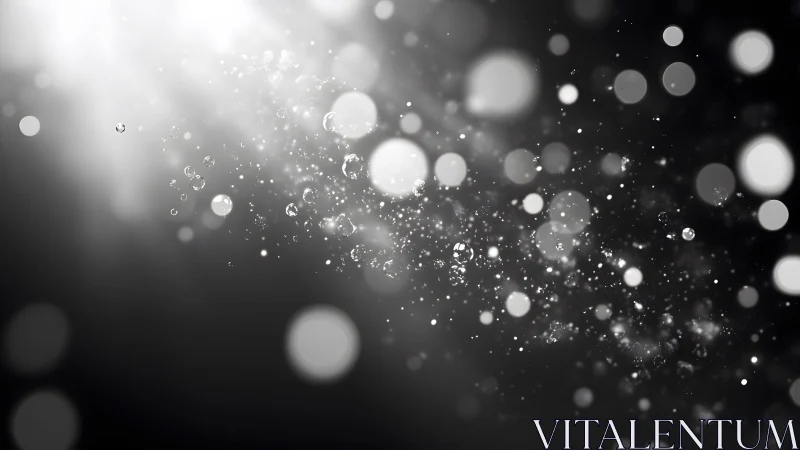 Ethereal Light and Floating Dust Particles in Monochrome Style.