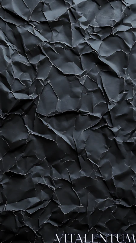 Midnight Wrinkled Terrain of Shadowed Paper Plains.