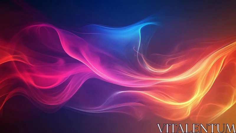 Luminous Waves of Neon Energy Flow.