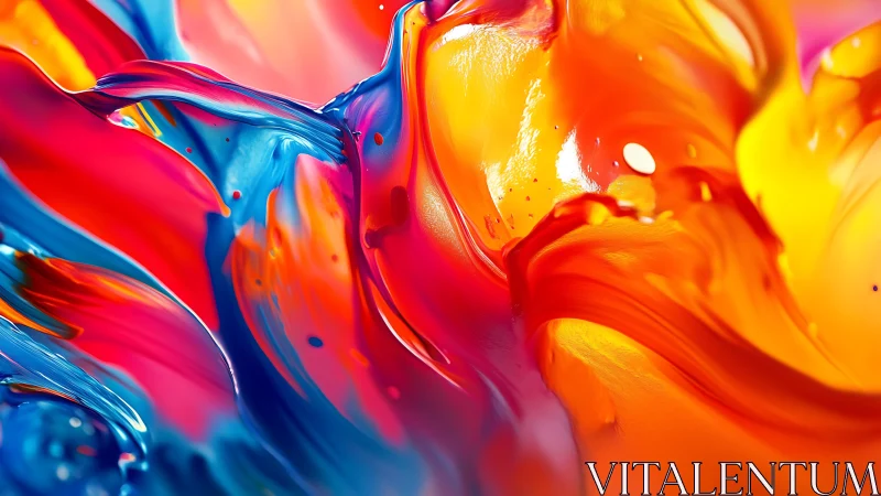 Neon liquid pigments collide in dynamic abstract motion