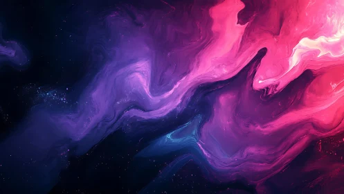 Nebula rivers pour neon twilight across deep space canvas.