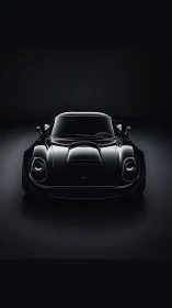 Midnight speed sculpture stares back with glossy intent