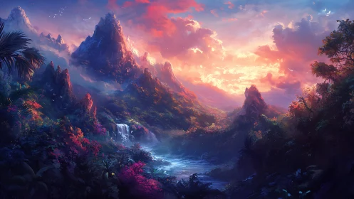 Aurora-kissed jungle peaks and a secret waterfall river.