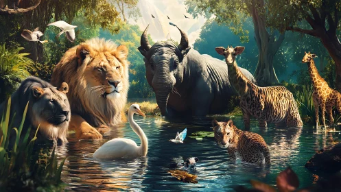 Wild river council of kings, wanderers, and quiet wings.