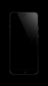 Black Smartphone with Curved Glass Display.
