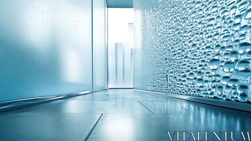 Minimalist Contemporary Interior with Textured Accent Wall and Soft Diffusion