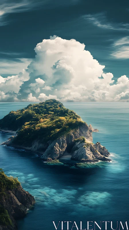 Emerald Sentinel: Where Stone Meets Sky's Cathedral.