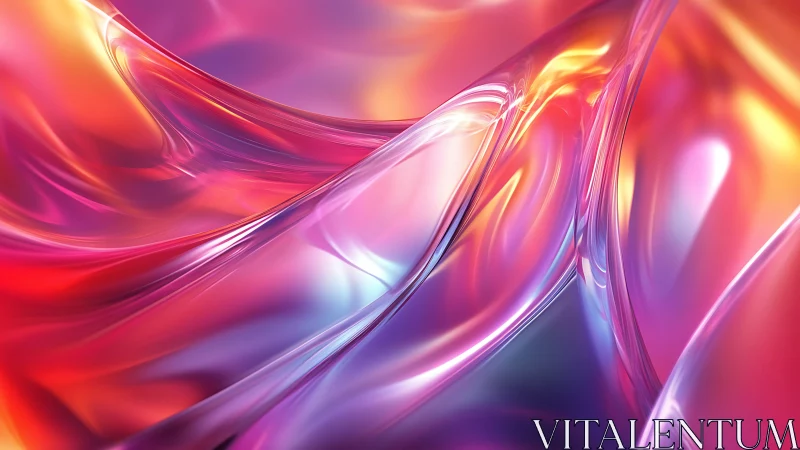 3D iridescent liquid folds in luminous gradient motion.