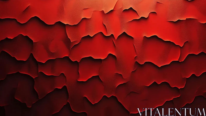 Abstract red layered texture with organic shapes and dramatic lighting.