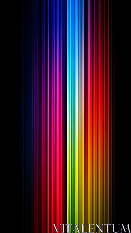 Vertically banded RGB spectrum gradient forms luminous core