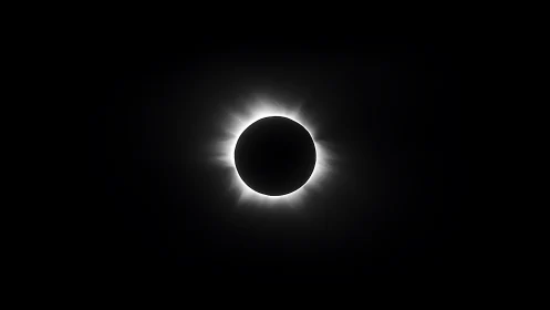 Solar totality with high contrast coronal halo in void sky