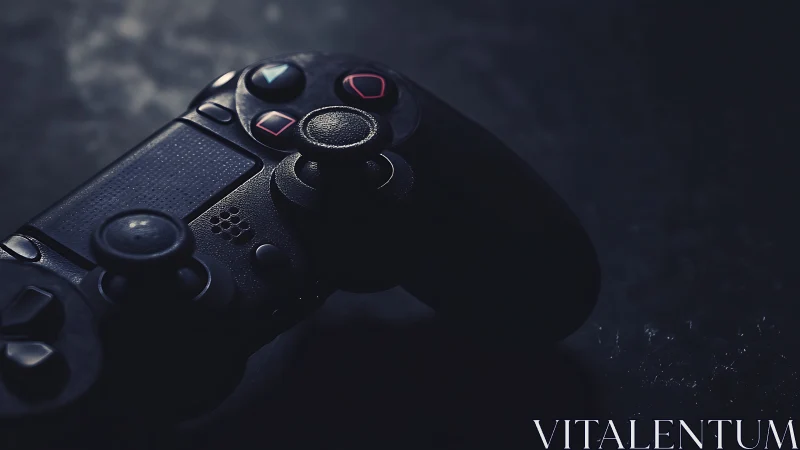 Dark Gaming Throne: Next-Gen Controller Bathed in Moody Light.