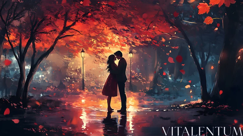 A Love Story Glowing in Autumn's Fiery Embrace.