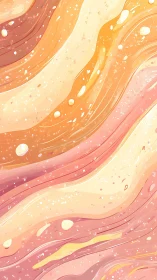 Swirling pastel waves in warm peach and gold abstraction.