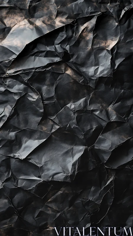 Crumpled black paper surface invites moody, modern texture play