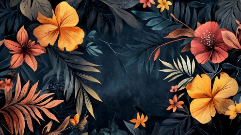 Nocturnal Blooms Dance Against Twilight Canvas