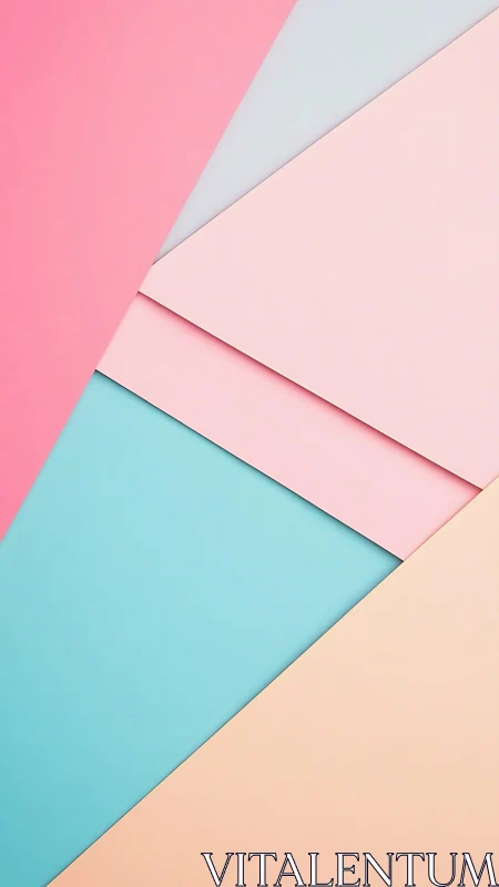Intersecting pastel paper planes form precise geometric gradients