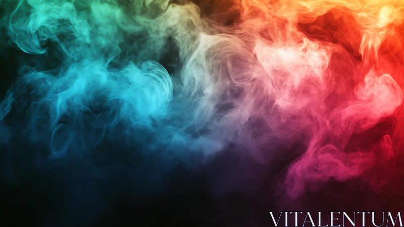 Colorful swirling clouds of dreamlike rainbow smoke.