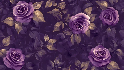 Volumetric Purple Rose Rendering with Metallized Foliage Elements