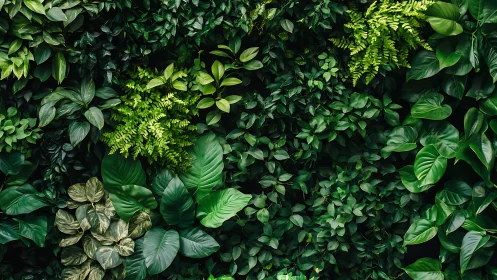 Botanical foliage matrix with layered leaf morphology patterns.